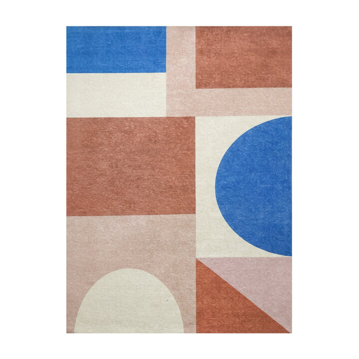 Tapis géométrique – Swing Shapes Bleu/Rose