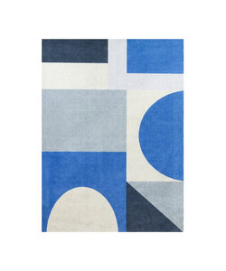 Tapis géométrique – Swing Shapes Bleu