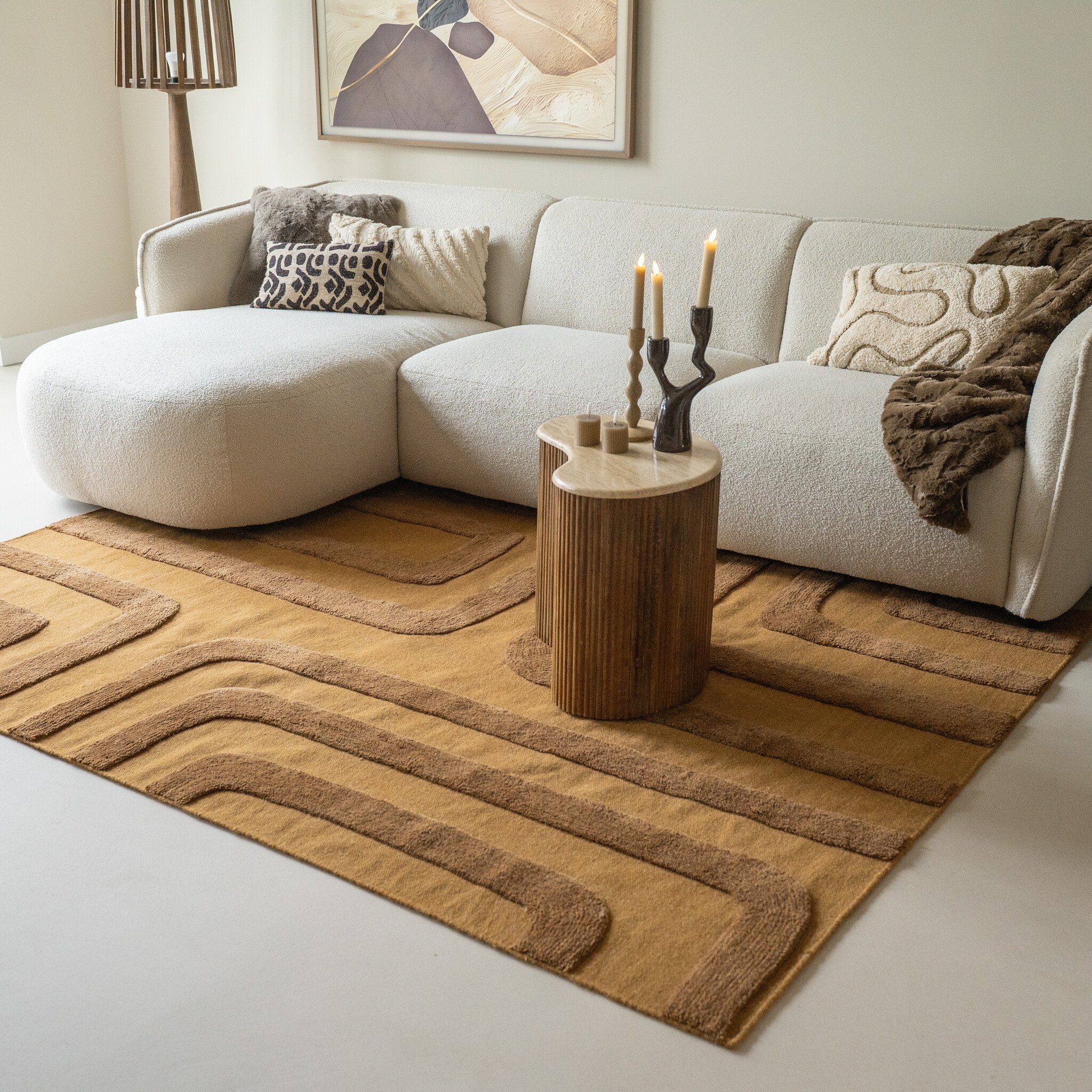 Tapis en laine – Judith Lines Marron