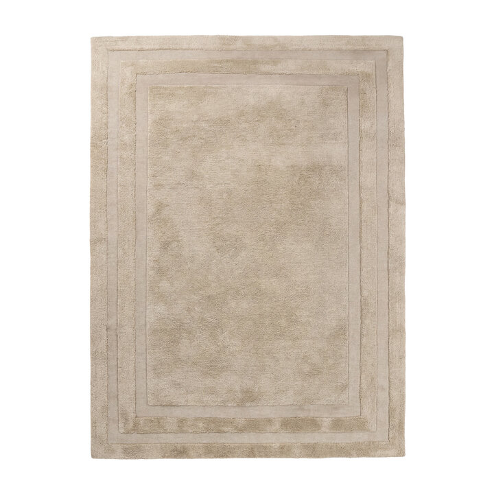 Tapis en laine – Judith Border Greige