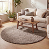 Tapis rond à poils longs - Lofty Taupe - thumbnail