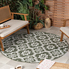 Tapis d’extérieur rond – Rio Flower Vert - thumbnail