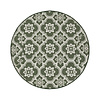 Tapis d’extérieur rond – Rio Flower Vert - thumbnail 1
