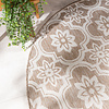 Tapis d’extérieur rond – Rio Flower Beige - thumbnail 2