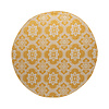 Tapis d’extérieur rond – Rio Flower Jaune - thumbnail 1