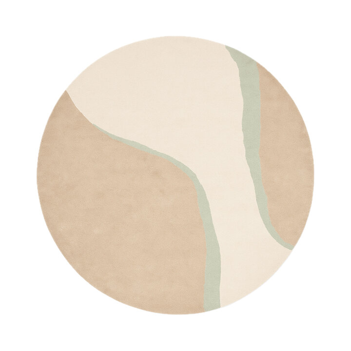 Tapis rond en laine – Vienna Vert Menthe