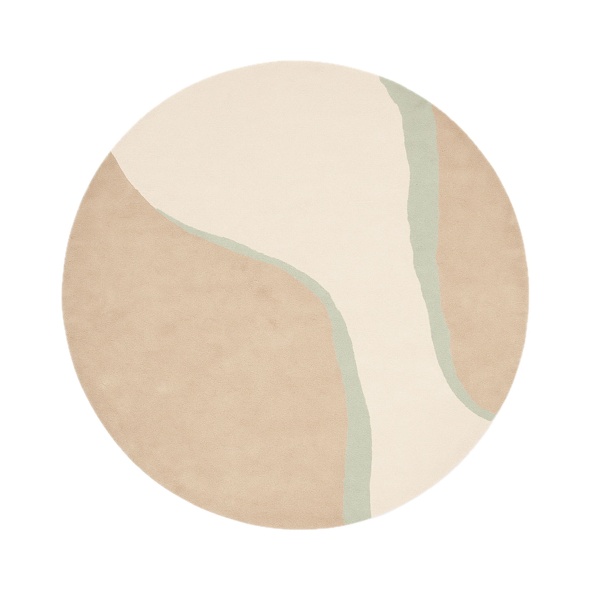 Tapis rond en laine – Vienna Vert Menthe - sfeer