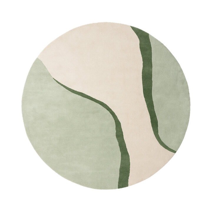 Tapis rond en laine – Vienna Vert