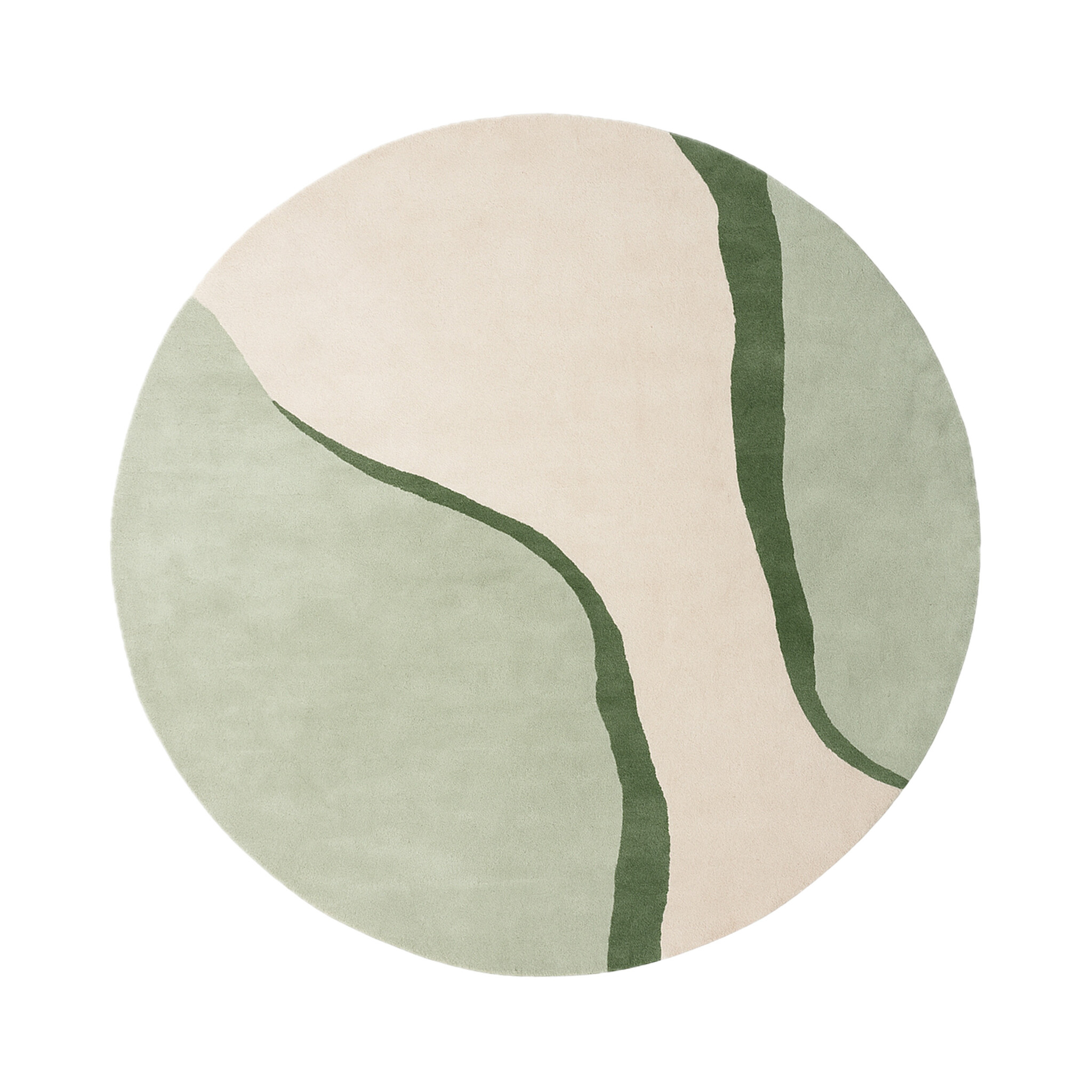 Tapis rond en laine – Vienna Vert - sfeer