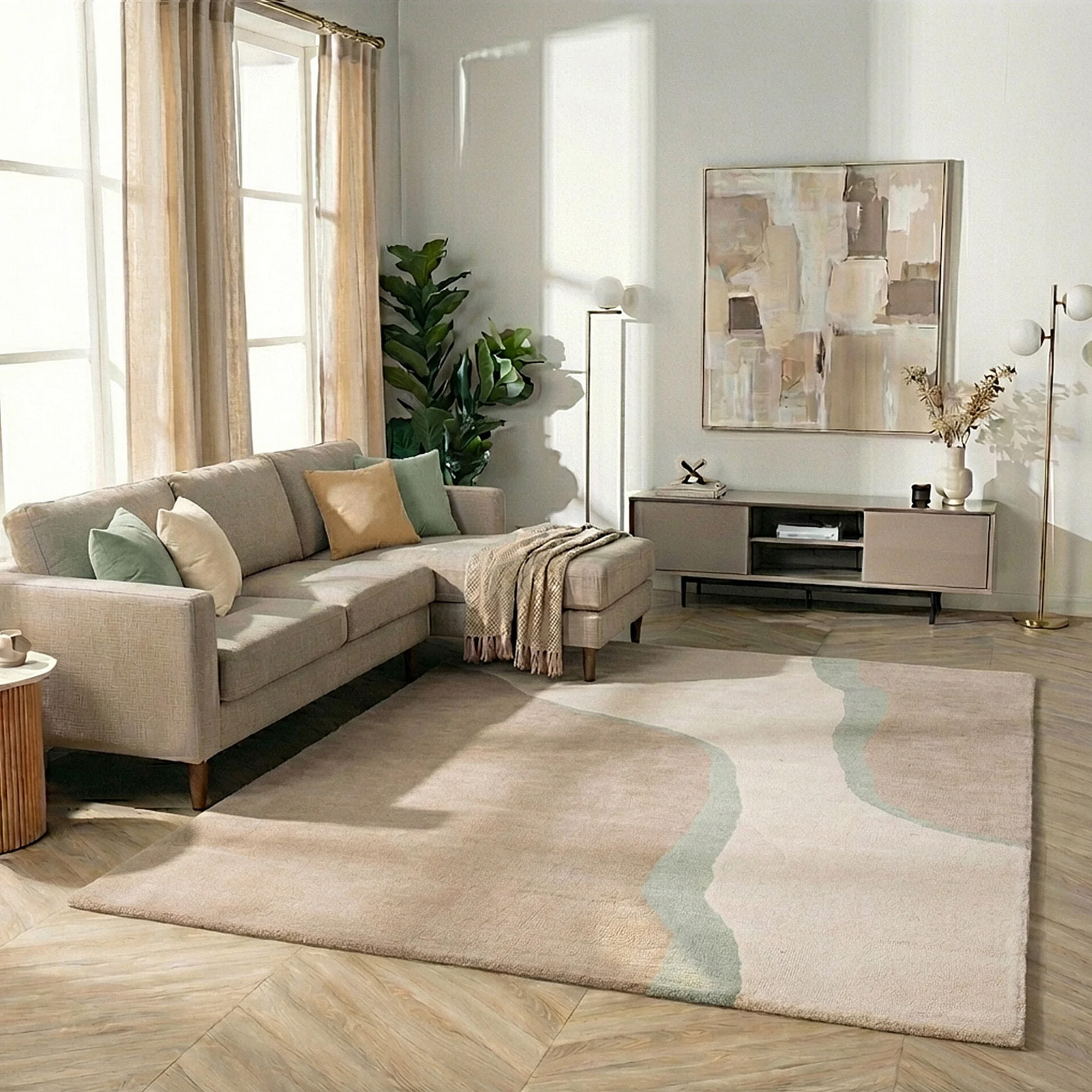 Tapis en laine – Vienna Vert Menthe