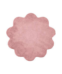 Tapis Enfant Lavable – Coco Fleur Rose Foncé