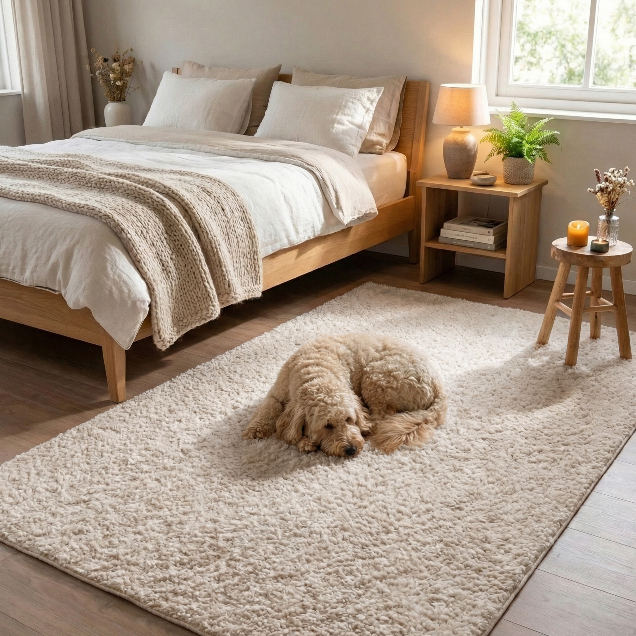 Tapis Fluffy – Bobby Crème