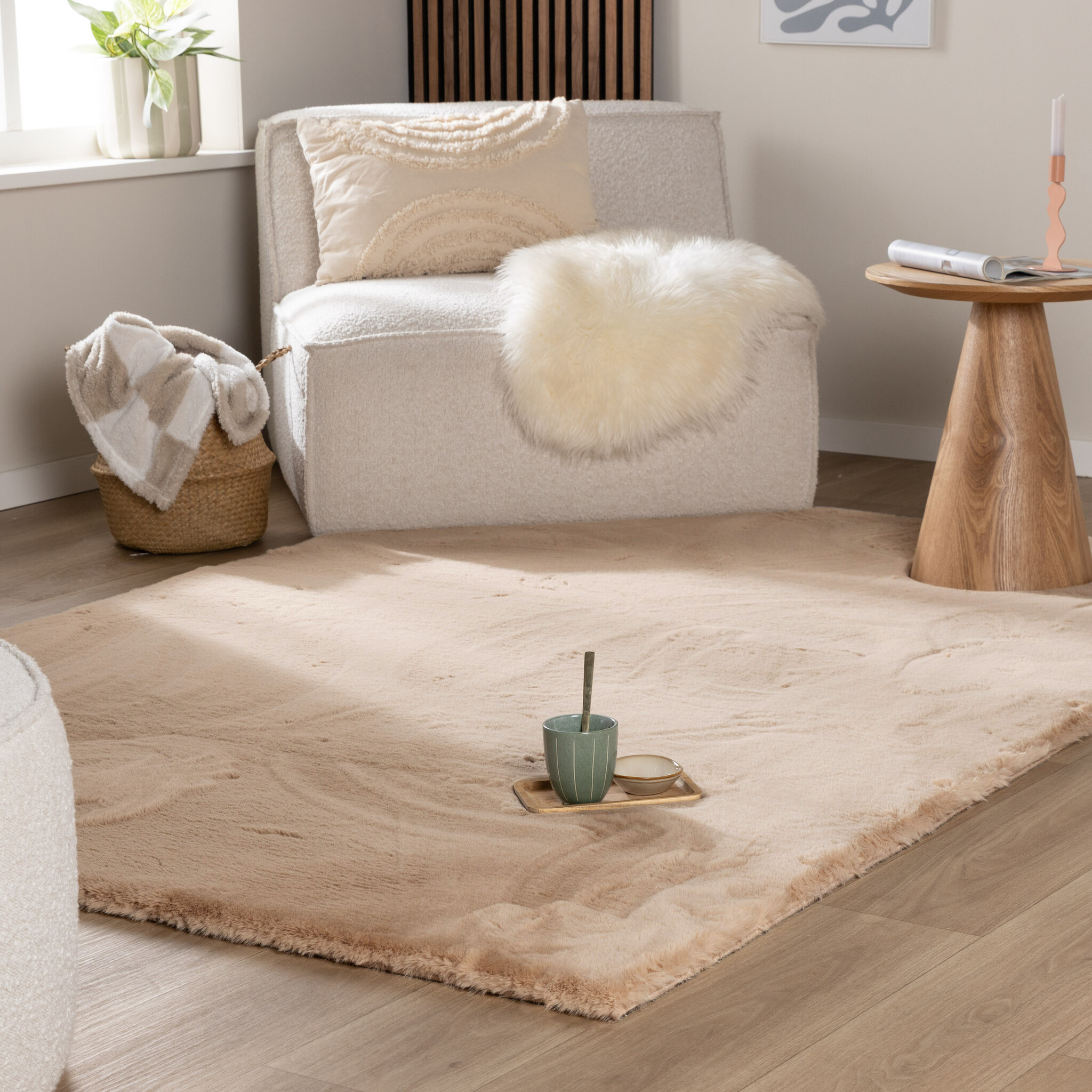 Tapis à poils longs doux – Comfy Supreme Beige