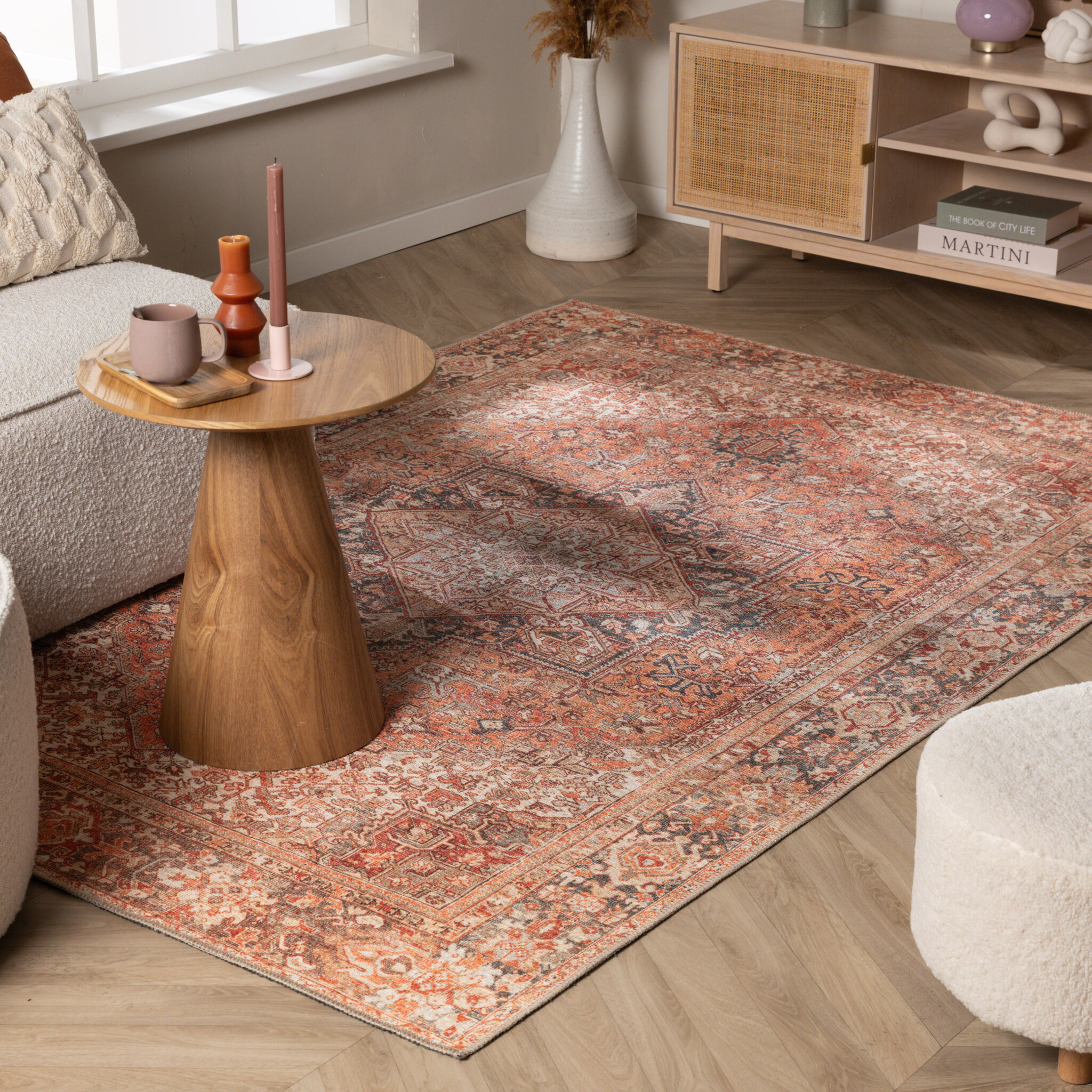 Tapis oriental – Liva Kashan Terracotta