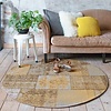 Tapis patchwork rond - Dreams Jaune Ocre - thumbnail