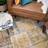 Tapis patchwork rond - Dreams Jaune Ocre - thumbnail 3