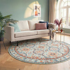 Tapis rond vintage - Imagine Oriental Vert - thumbnail