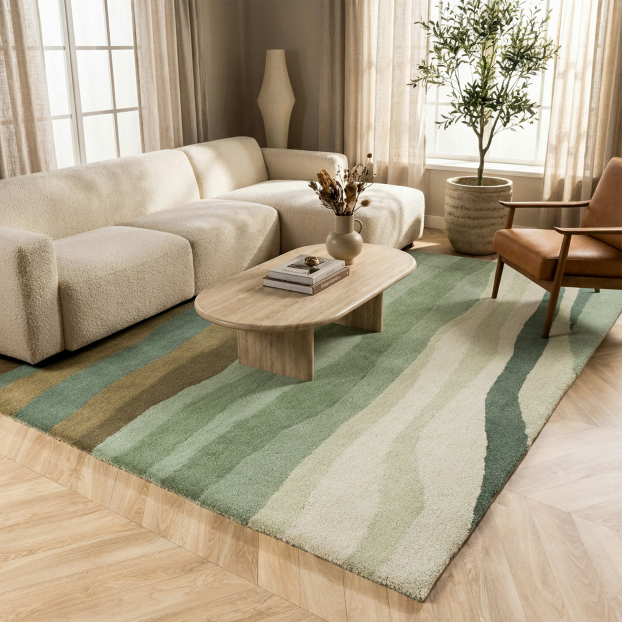 Tapis en laine – Liora Vert