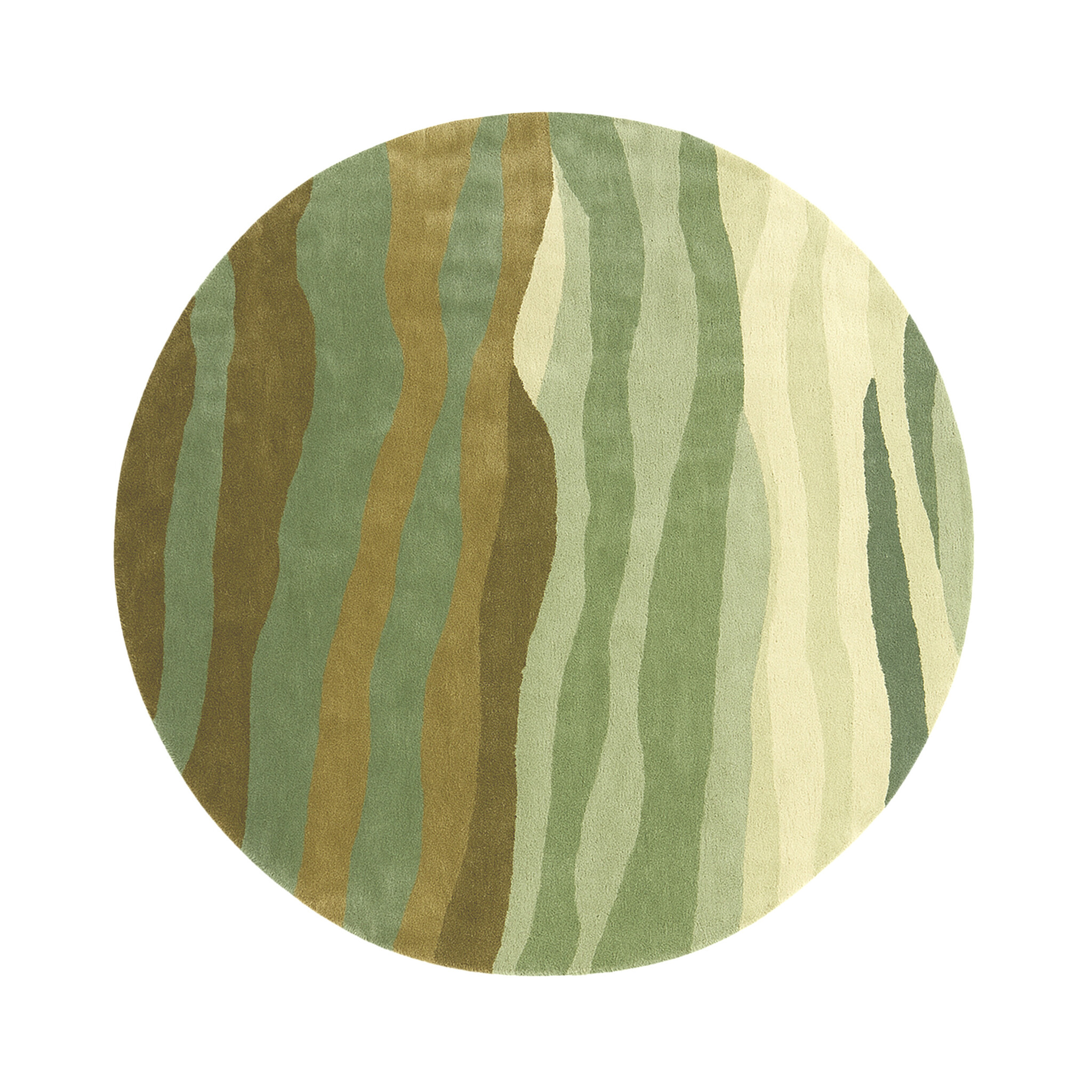 Tapis rond en laine – Liora Vert - sfeer