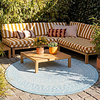 Tapis d'extérieur rond - Summer Azteca Bleu Clair - thumbnail