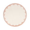 Tapis rond lavable – Myrre Rose/Blanc - thumbnail 1
