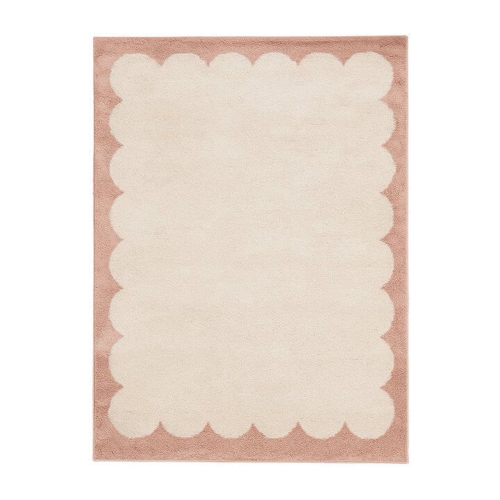 Tapis lavable – Myrre Rose/Blanc