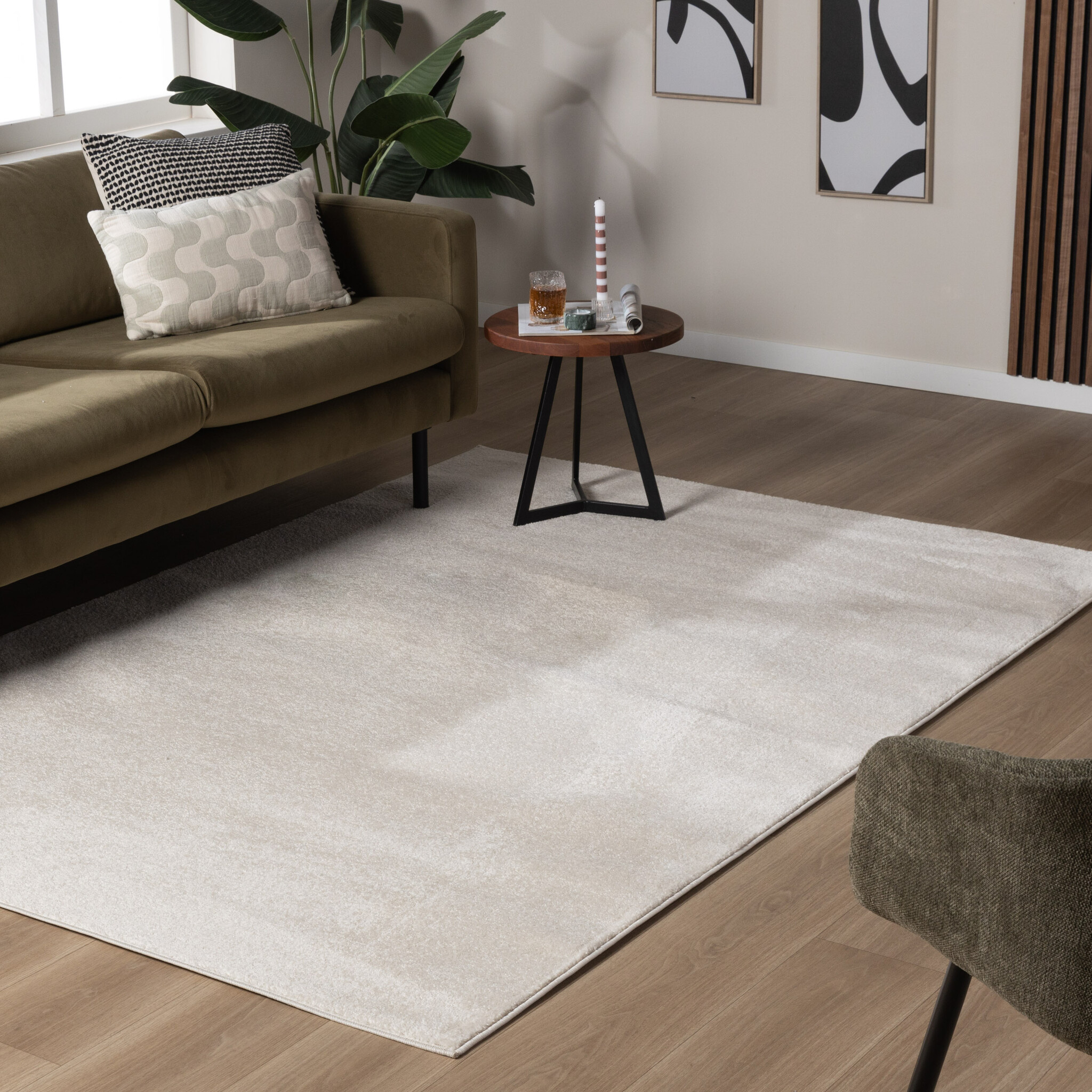 Tapis à poils courts - Essenza Crème