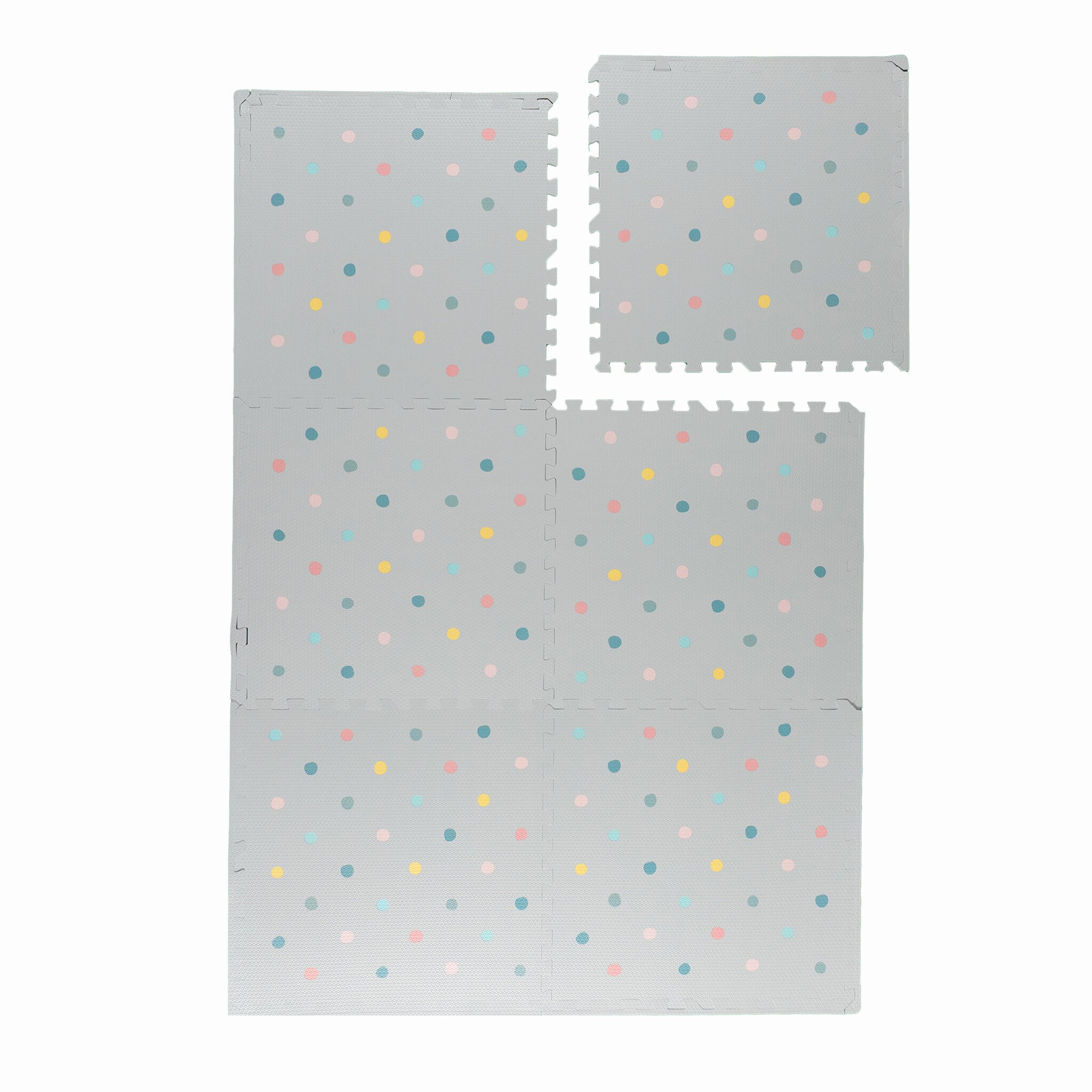 Tapis Puzzle en Mousse – Alfie Dots Gris Clair - sfeer