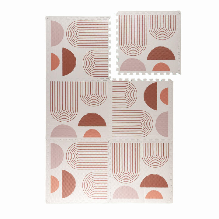 Tapis Puzzle en Mousse – Alfie Arches Crème/Multicolore