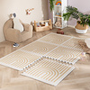 Tapis Puzzle en Mousse – Alfie Grid Beige - thumbnail