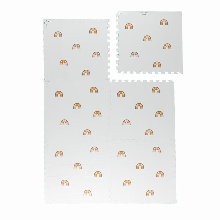 Tapis Puzzle en Mousse – Alfie Rainbow Blanc