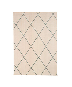 Tapis d'extérieur scandinave - Odin Lines Crème/Vert