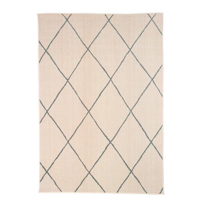 Tapis d'extérieur scandinave - Odin Lines Crème/Vert