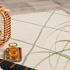 Tapis d'extérieur scandinave - Odin Lines Crème/Vert - thumbnail 3