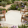 Tapis d'intérieur et d'extérieur moderne - Nori Lines Blanc - thumbnail