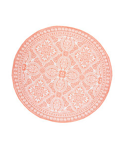 Tapis d'extérieur rond - Summer Oriental Rose