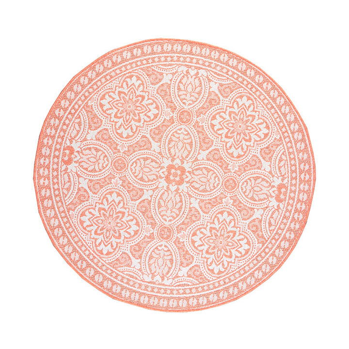 Tapis d'extérieur rond - Summer Oriental Rose