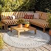 Tapis d'extérieur rond - Summer Azteca Gris Clair - thumbnail