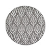 Tapis d'extérieur rond - Summer Leaves Gris - thumbnail 1