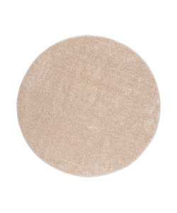 Tapis rond à poils longs - Glazy Crème