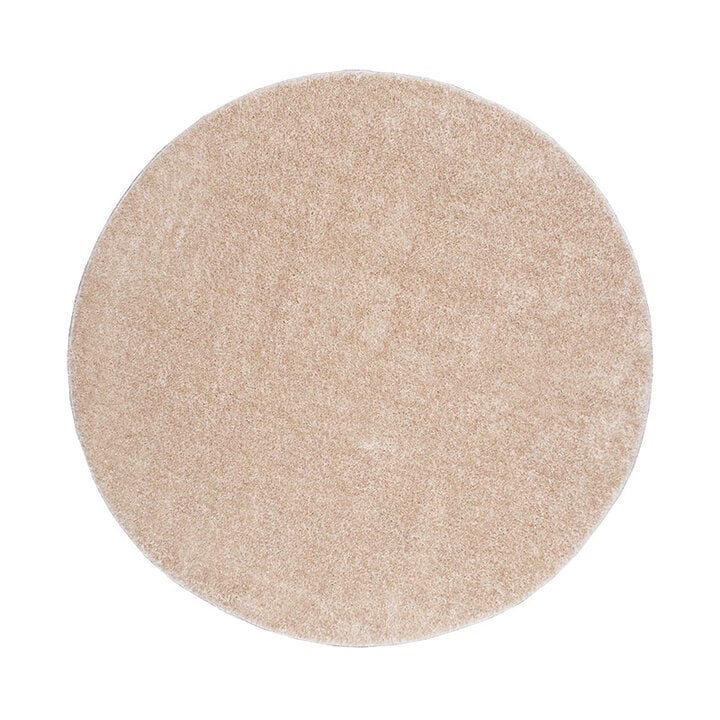 Tapis rond à poils longs - Glazy Crème