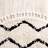 Tapis rond à poils longs - Grand Wire Weave Crème/Noir - thumbnail 5