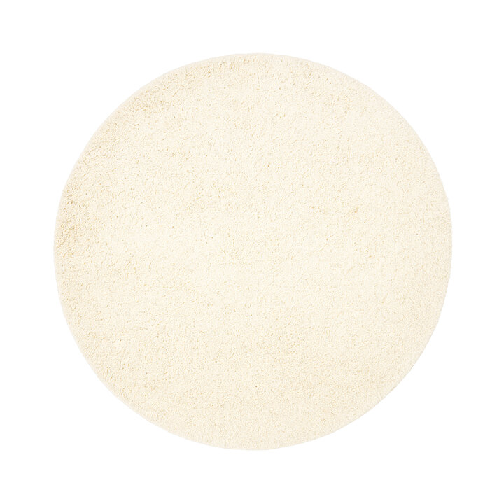 Tapis rond à poils longs – Wish Crème