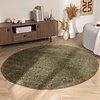 Tapis rond à poils longs – Wish Vert - thumbnail