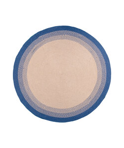 Tapis d'intérieur et d'extérieur rond - Florence Bleu