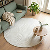 Tapis scandinave rond - Charm Waves Blanc - thumbnail