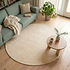 Tapis scandinave rond - Charm Waves Beige - thumbnail