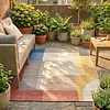 Tapis d'extérieur abstrait - Groovy Shapes Multicolore - thumbnail