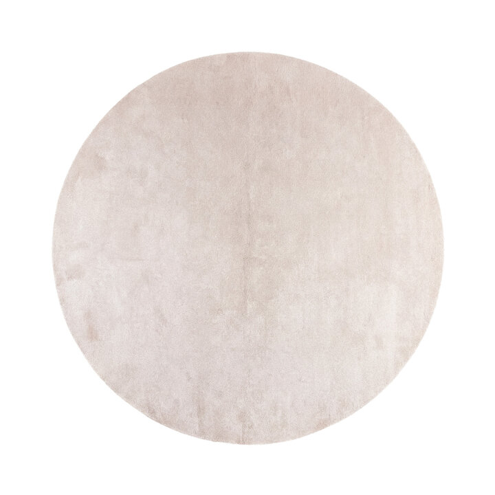Tapis rond lavable - Clean Crème