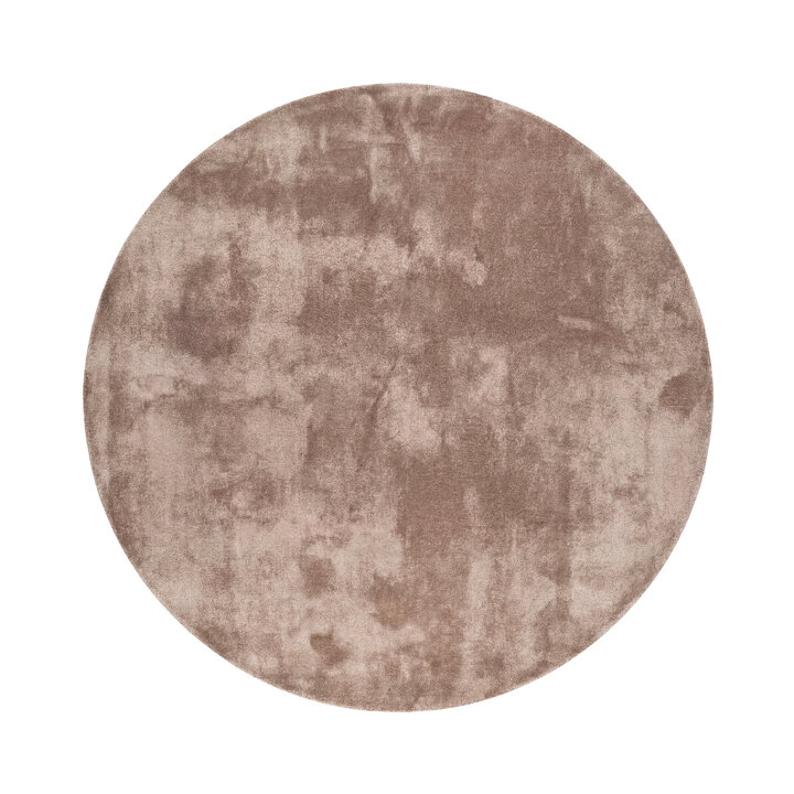 Tapis rond lavable - Clean Marron